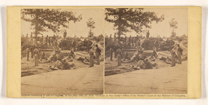 [Camp of a portion of a Brigade of Colored Troops in the works before Petersburg, Va.]