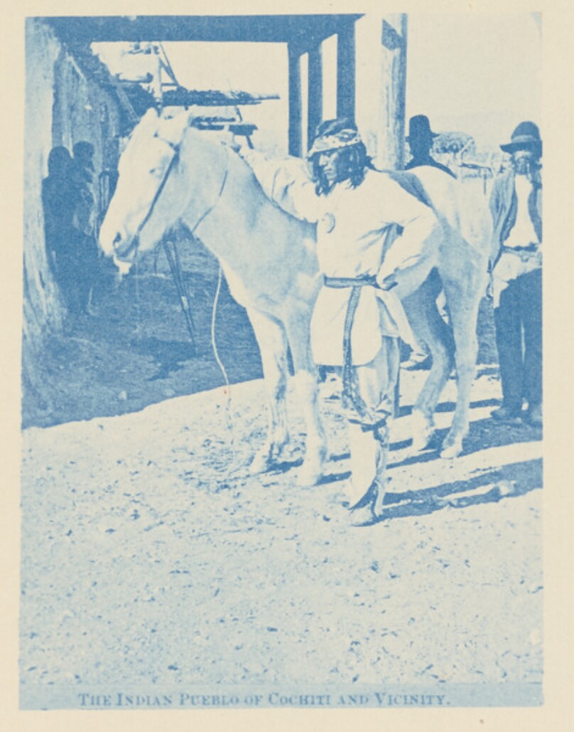 [Bandelier at the Door of the Old Church of Santo Domingo]