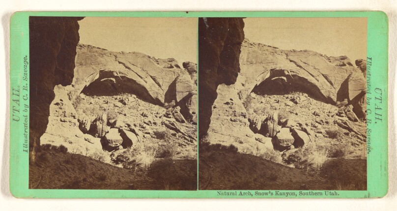 Natural Arch, Snow's Kanyon [sic], Southern Utah.