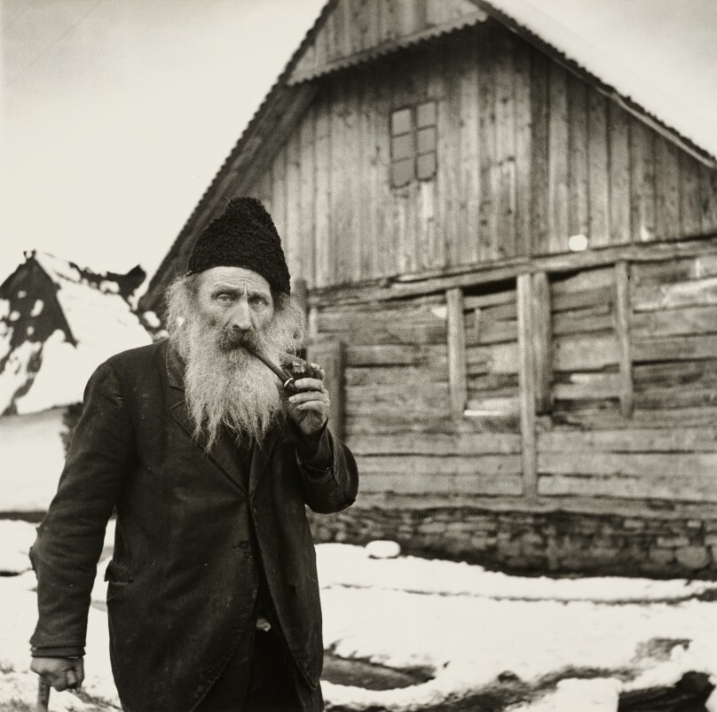 Man smoking a pipe, Carpathian Ruthenia