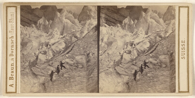 Oberland Bernois. Detail de glace au Glacier superieur de Grindelwald.