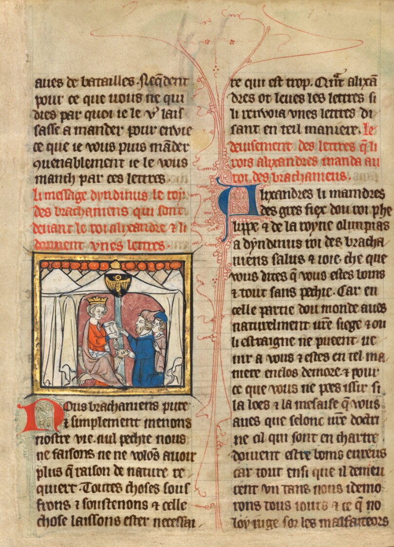 Alexander Receiving a Letter from a Messenger of King Dindymus