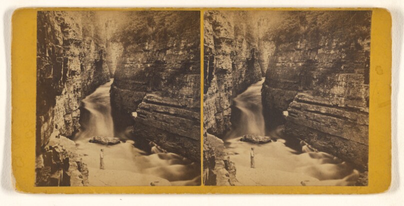 The Chasm of the Au Sable River, N.Y. No. 5. View from Fissure above Table Rock; looking up-stream.