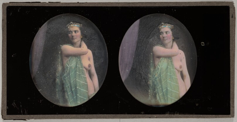 [Female Nude Wearing Tiara, Standing]