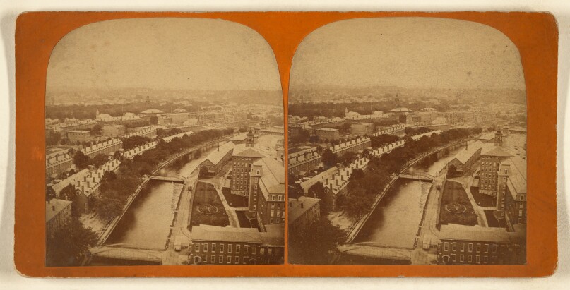 [Unidentified high angle city view, probably in Switzerland]