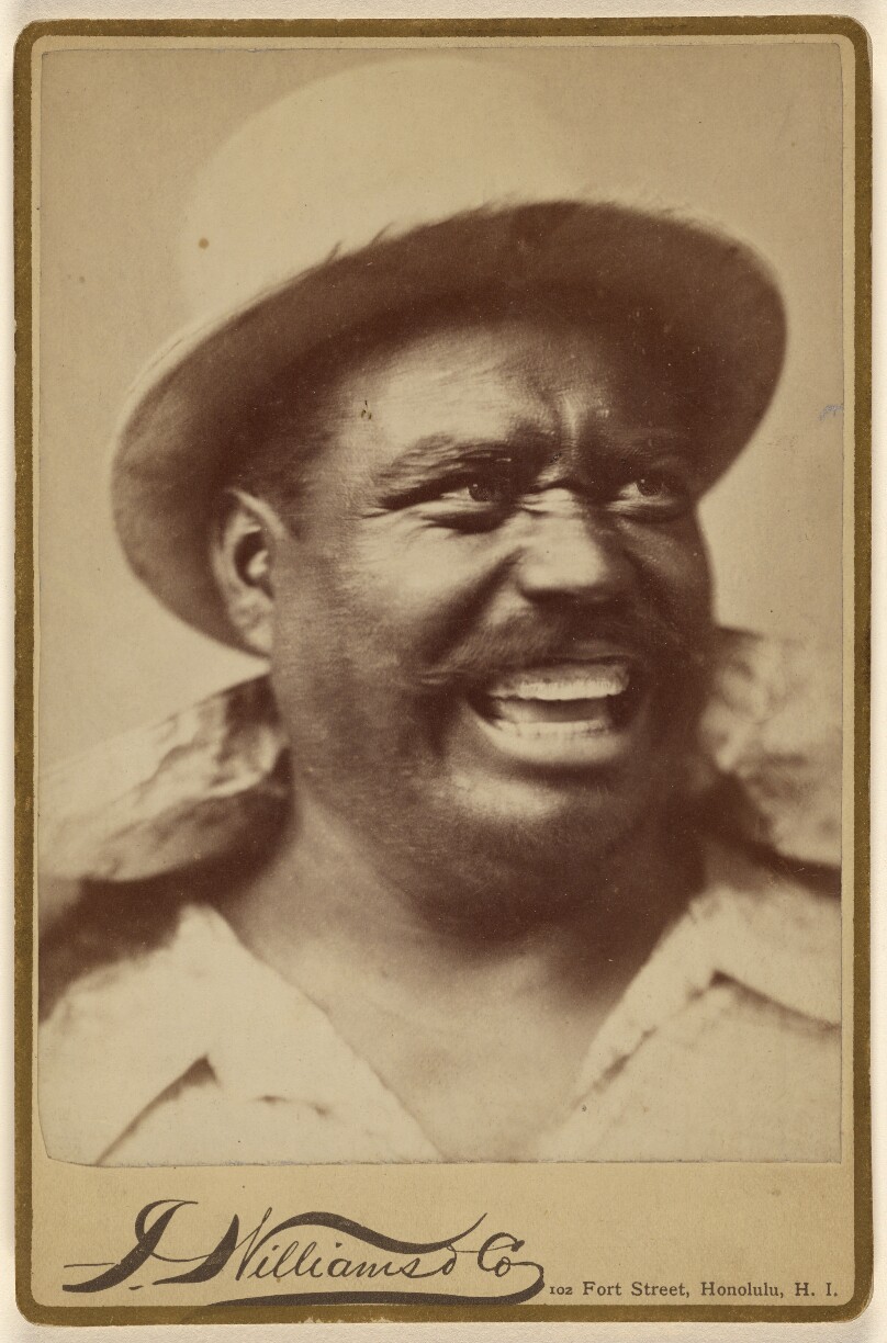 [Unidentified man with moustache wearing a white hat]