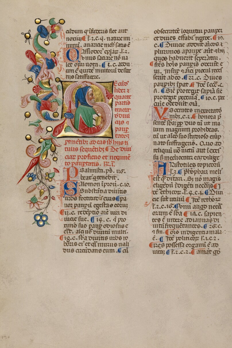 Initial S: Bust Portrait of a Bearded Man
