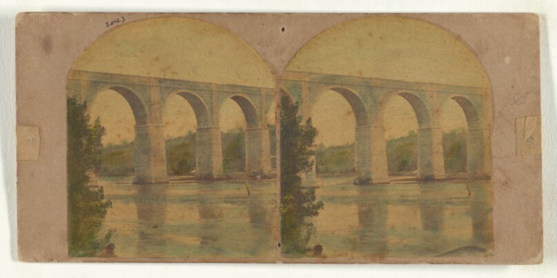 High Bridge, New York. - No. 3. View of the Section from the Lower Banks...Cost, $963,427.80...