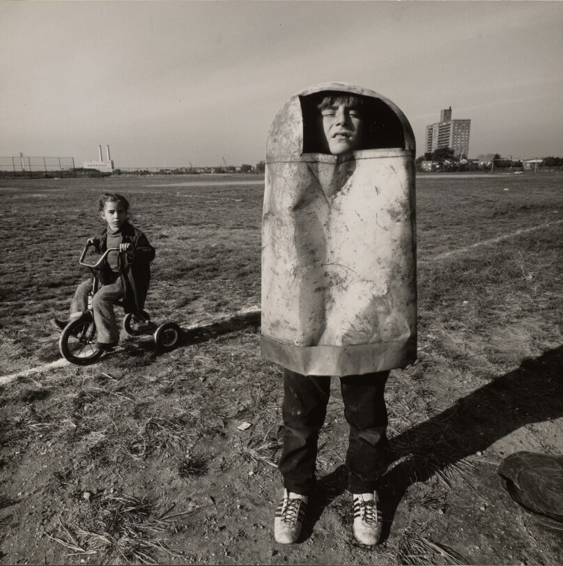 Boy in Trash Can, Brooklyn, New York