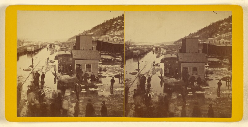 Ice Views in the Delaware River, Port Jervis, N.Y., after the Flood, March 17th, 1875.