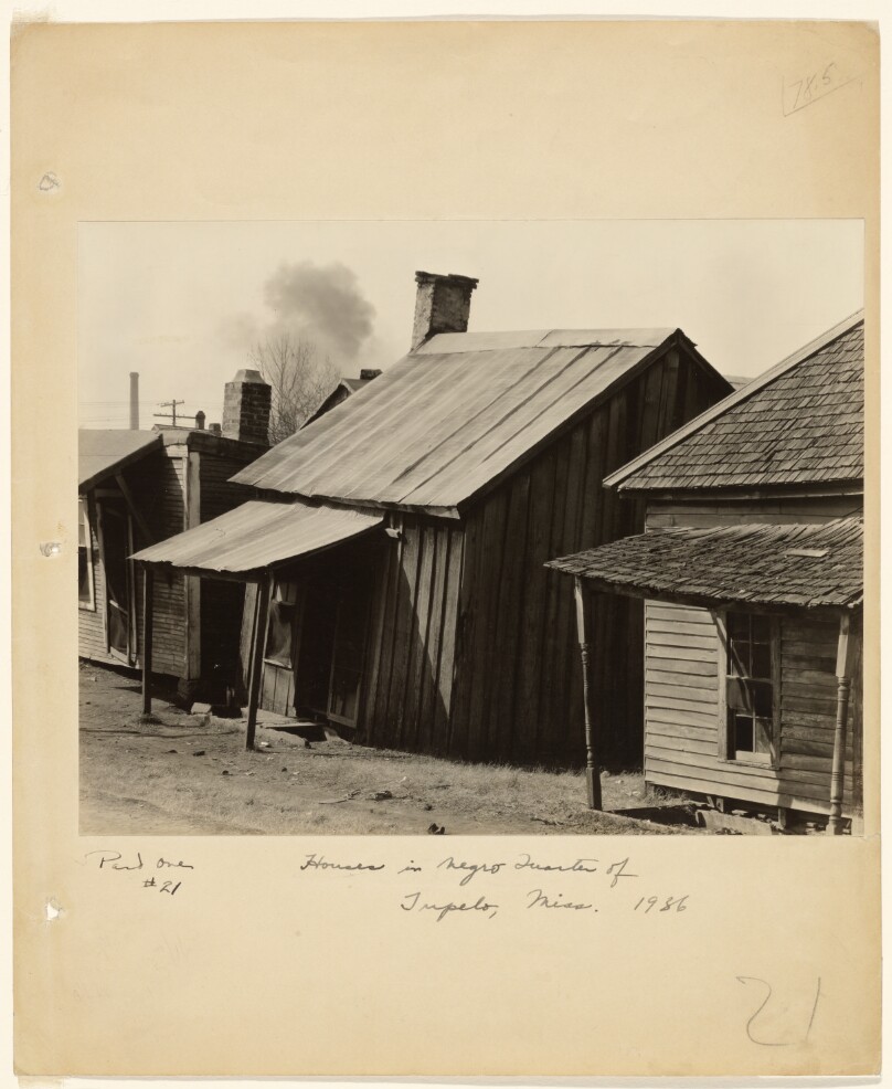 Houses in Negro Quarter of Tupelo, Mississippi