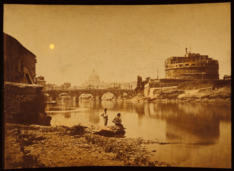 Chateau et pont Saint Ange et le Tibre. Rome