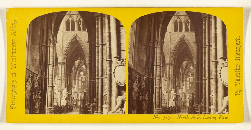 North Aisle, looking East. [Westminster Abbey, London, England]