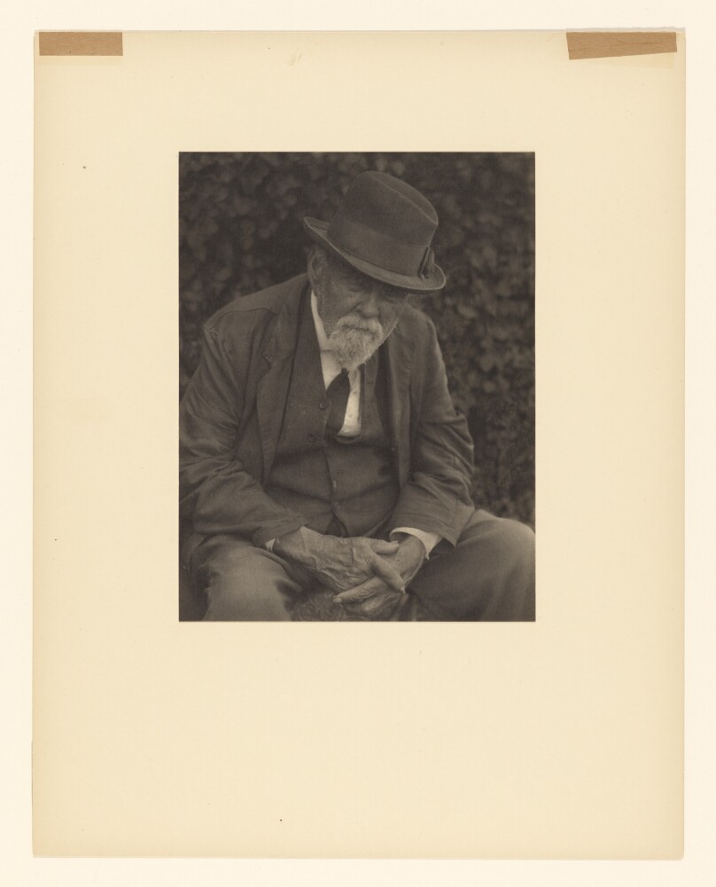 [Elderly Man in Hat and Frayed Three-Piece Suit]