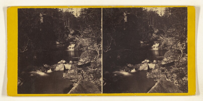 View below the Pool, Looking up. [White Mountain - Franconia Range.]