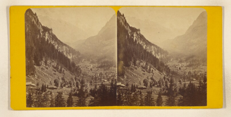 Suisse. - Canton de Berne. Kanderthal. Vue prise a Bunderbach, le Fisistock, l'Altels et le Balmhorn.