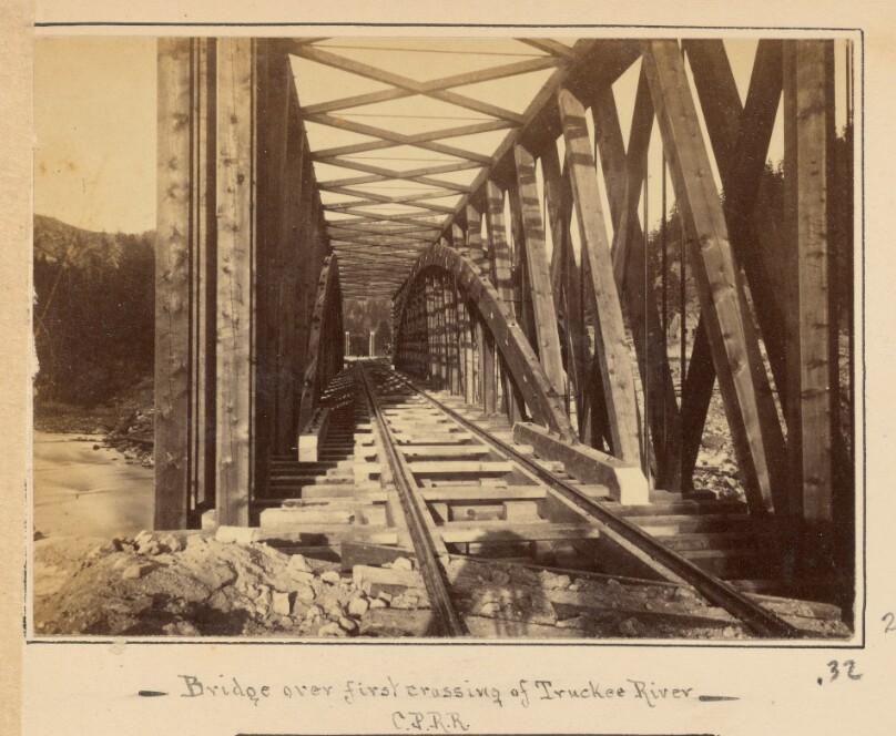 Bridge over first cross of Truckee River, C.P.R.R.