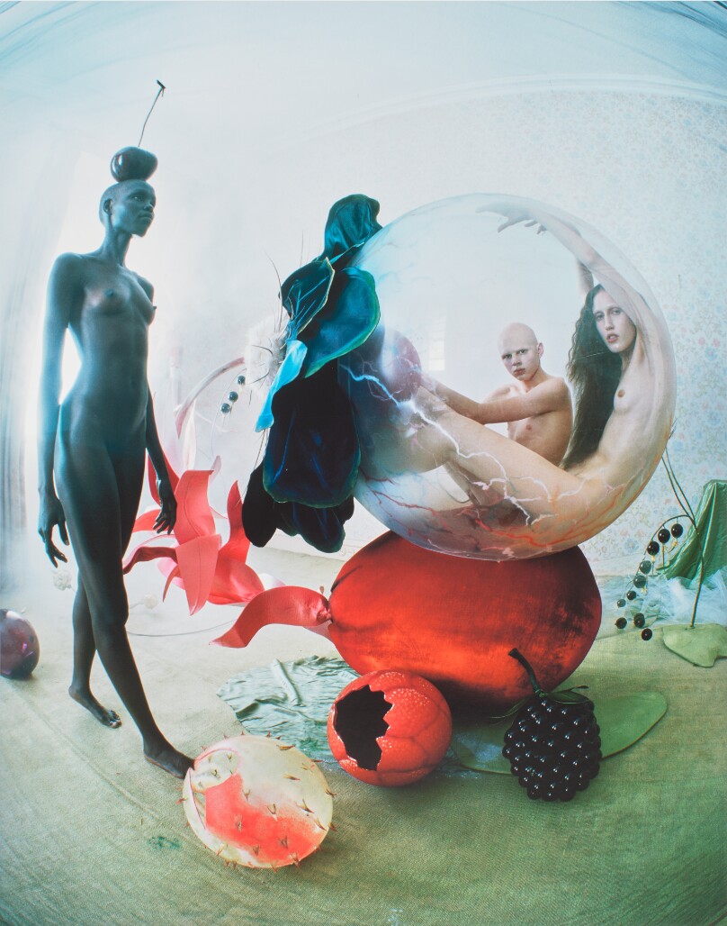 Grace Bol, Sam Collet, and Anne Cleveland, Velvet Peach, Blackberry, and Horse Chestnut