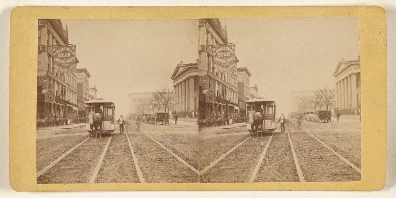 4th Street with street-car. [St. Louis, Missouri]