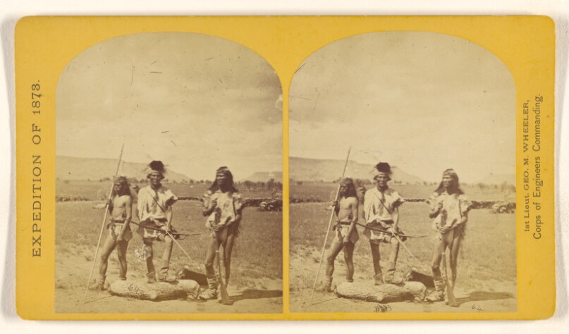 Apache Indians, as they appear ready for the war-path.