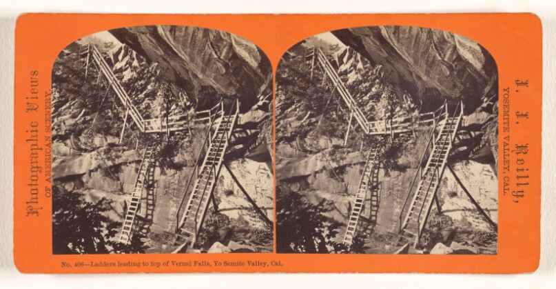 Ladders leading to top of Vernal Falls, Yo Semite Valley, Cal.