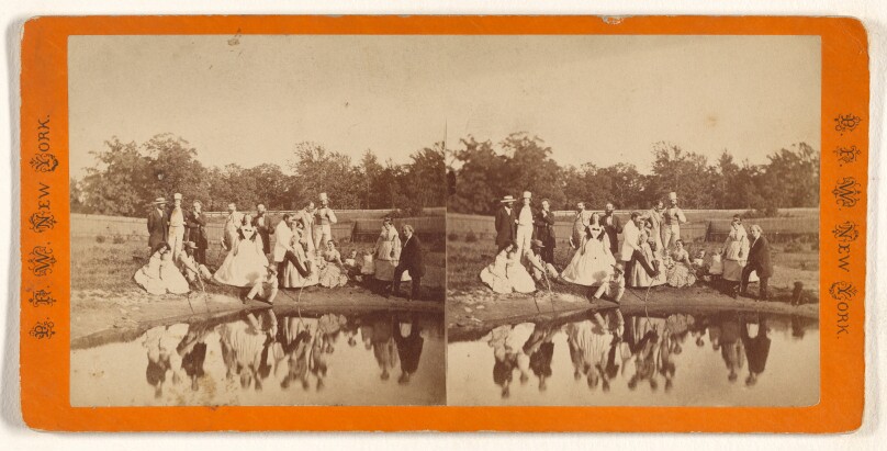 [On the mirror pond.]