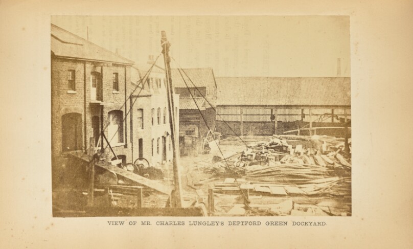 Mr. Charles Lungley's Deptford-green Dockyard: Interior View