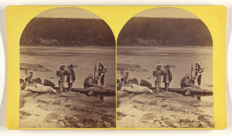 Labrador. Rigolette. Esquimaux(?) in winter dress.