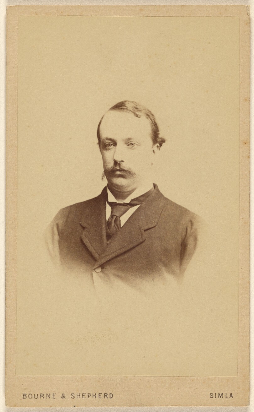 [Unidentified man with moustache, in vignette style]