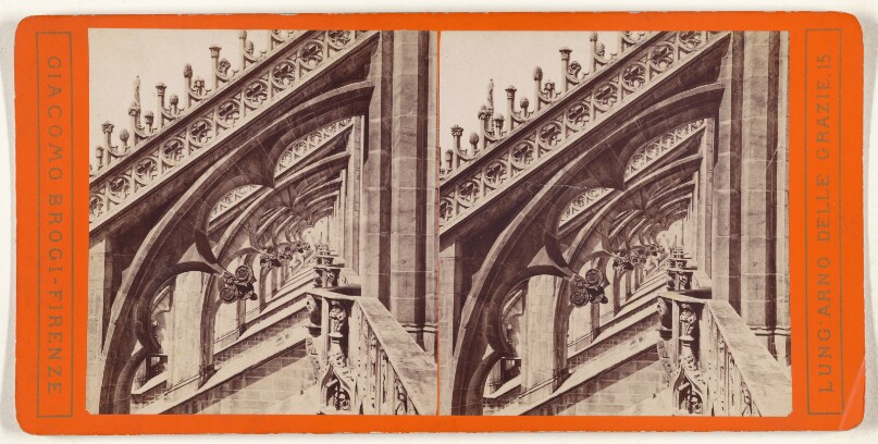 [Architectural detail of an unidentified building at Florence, Italy]
