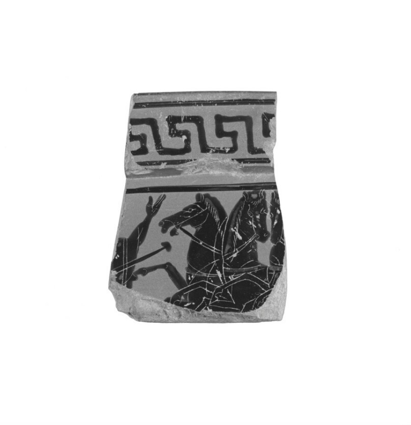Attic Black-Figure Volute Krater Fragment
