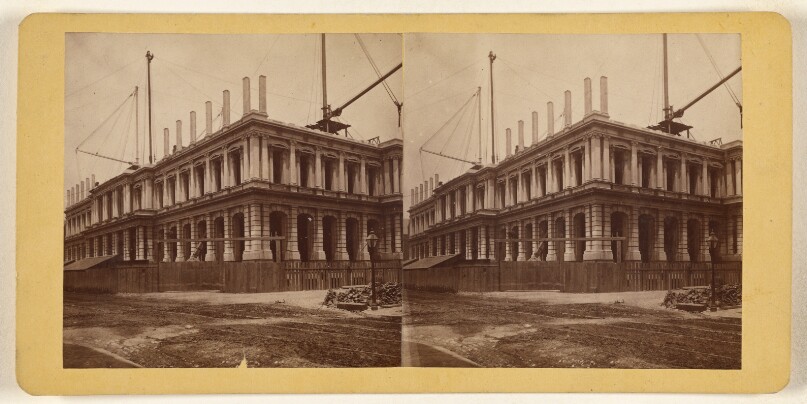 [Custom House and Post Office under construction, St. Louis, Missouri]