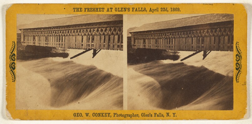 The Freshet at Glen's Falls, April 22nd, 1869.