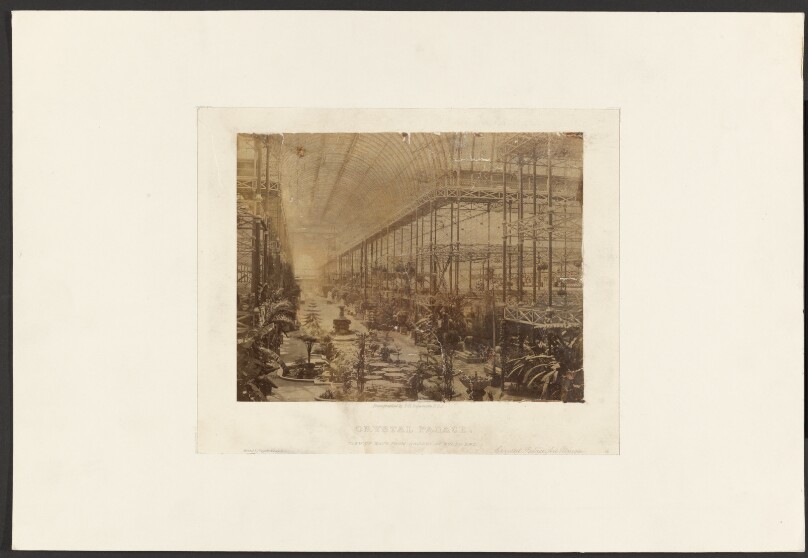 Crystal Palace, View Up Nave from Gallery at North End