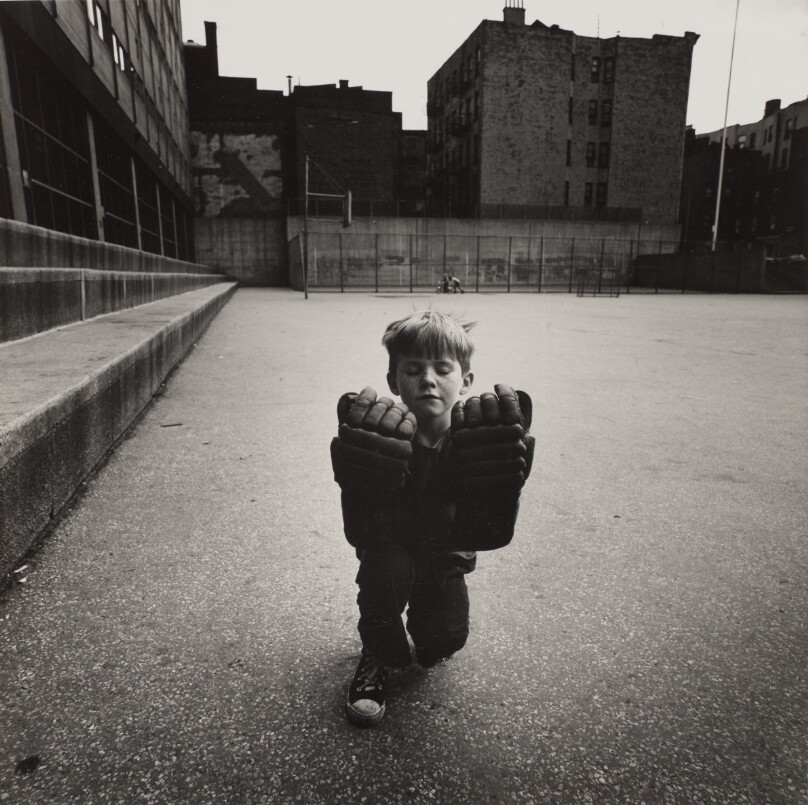 Boy with Hockey Gloves, Hell's Kitchen, New York