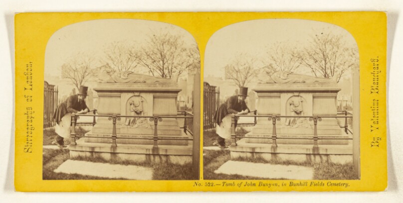 Tomb of John Bunyan, in Bunhill Fields Cemetery. [London, England]