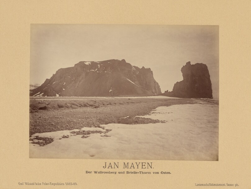 Jan Mayen, Der Wallrossberg und Brielle-Thurm von Osten