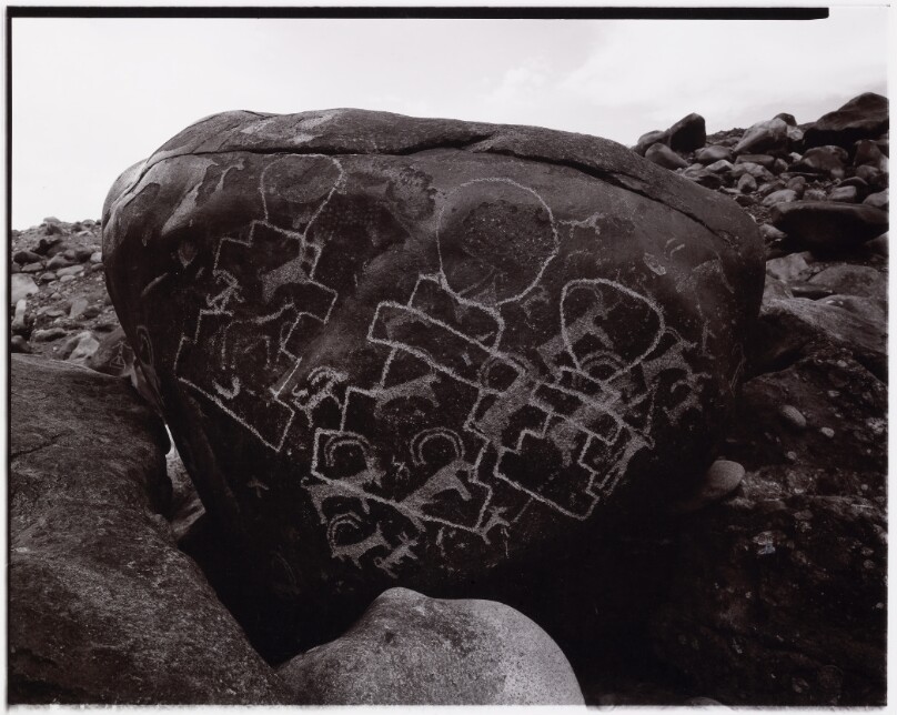 Petroglyphs Superinscribed with Buddhist Chörtens, Ladakh, India