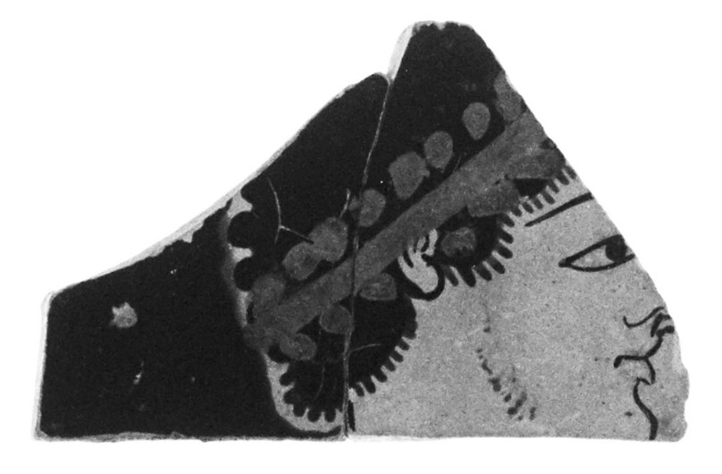 Attic Red-Figure Kylix Fragment (comprised of 2 Joined Fragments)