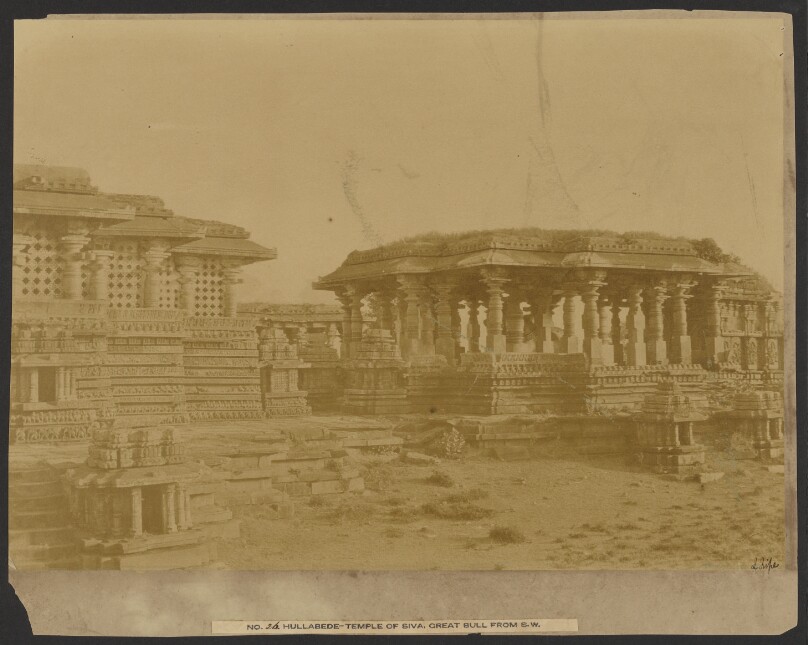 Hullabede - Temple of Siva, Great Bull from Southwest