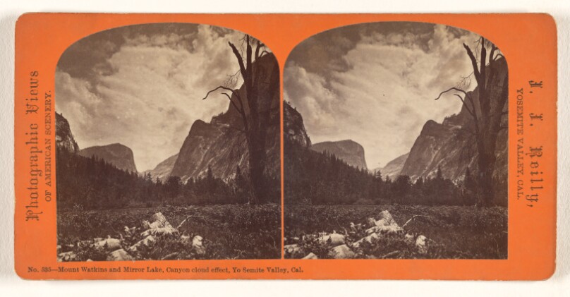 Mount Watkins and Mirror Lake, Canyon cloud effect, Yo Semite Valley, Cal.