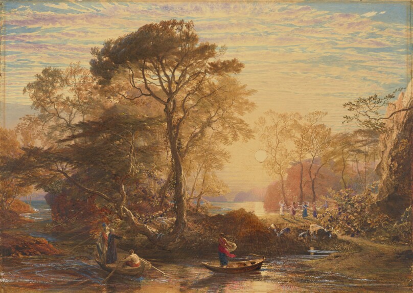 Sir Guyon with the Palmer Attending, Tempted by Phaedria to Land upon the Enchanted Islands
