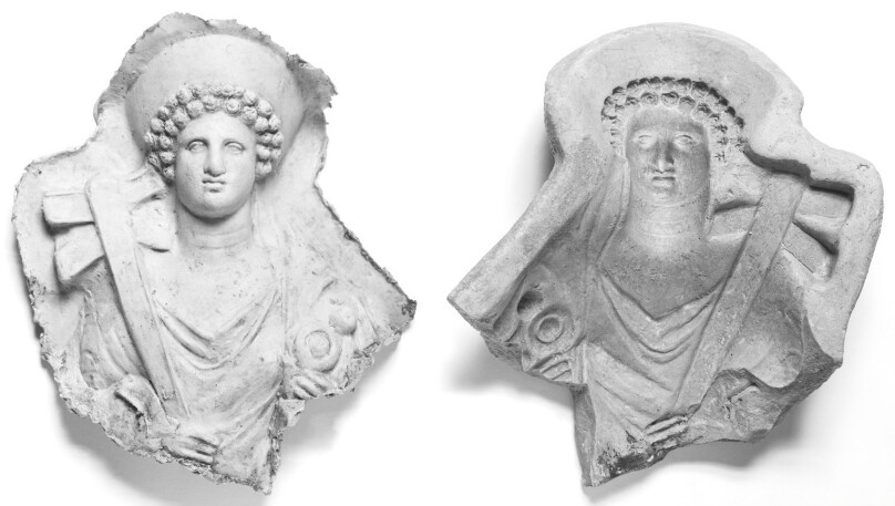 Mold of a Torso and Head of a Draped Female Figure