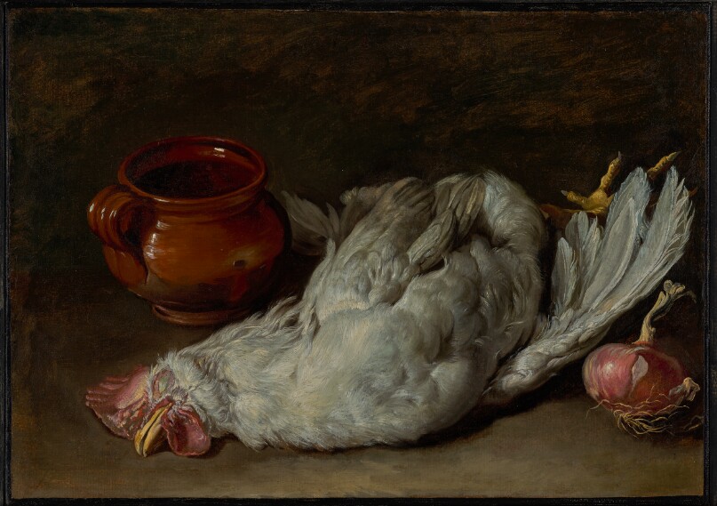 Still Life with Hen and Onion
