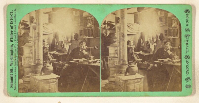Interior of the Observatory - Messrs. Clough, Smith and Nelson. [Mt. Washington, N.H.]