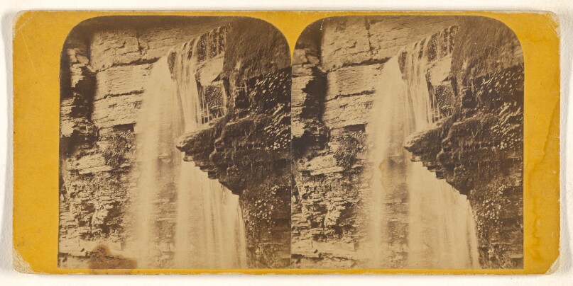 Beauties of Seneca Lake, McClure's, or Masonic Glen, Havana. Eagle Cascade, seen through the Eagle Staircase.