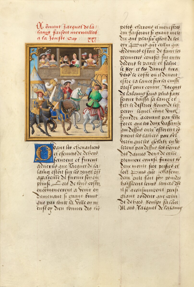 Jacques de Lalaing Arriving at a Joust with the Counts of Maine and Saint Pol