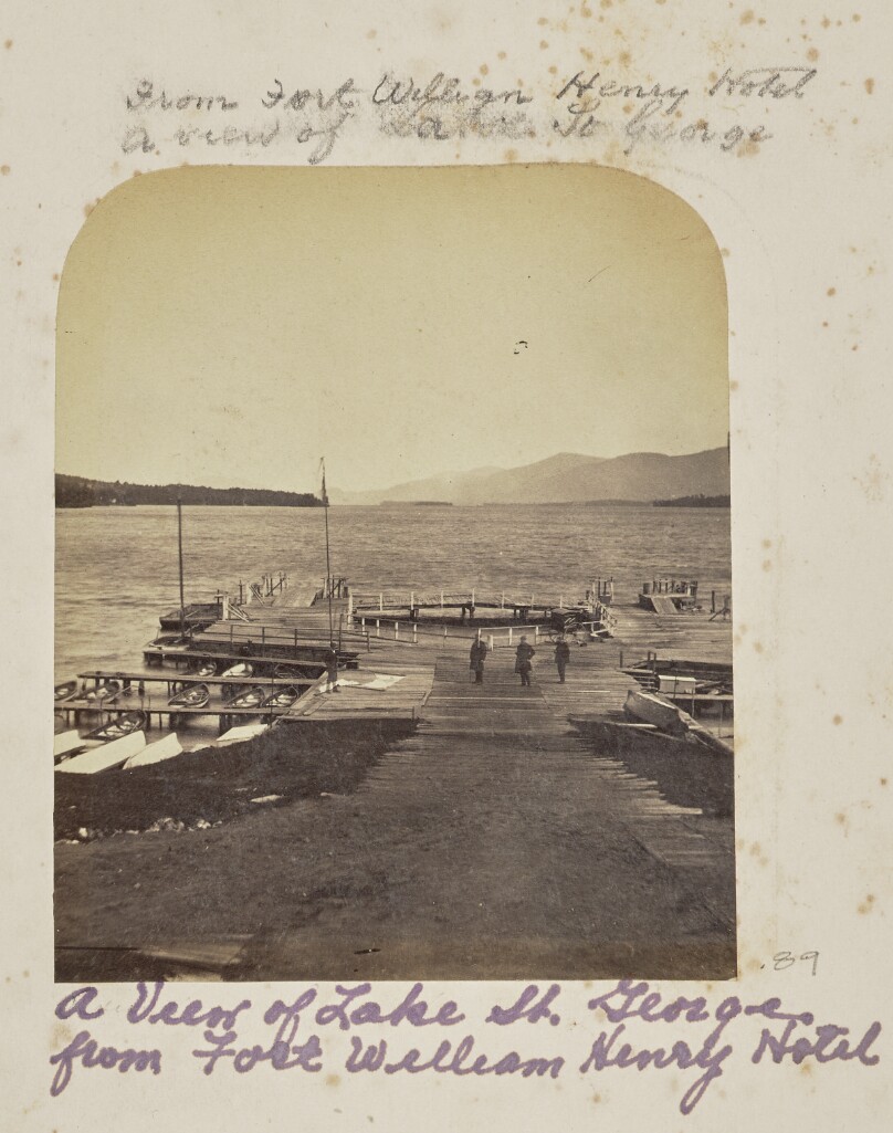 From Fort William Henry Hotel. A View of Lake Saint George