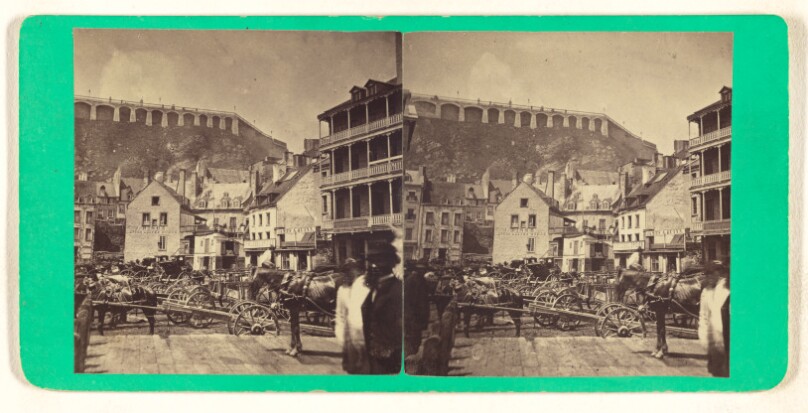 Quebec. Durham Terrace from Champlain Market.
