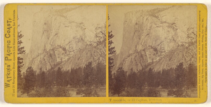 Tutocanula, or El Capitan, 3600 Feet, Yosemite Valley, Mariposa County, Cal. (#46)